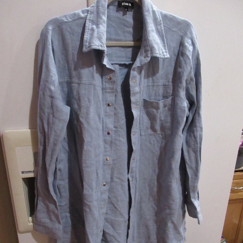 Blu Pepper oversized shacket S linen blend m